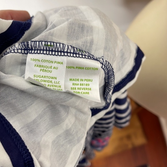 Lilly Pulitzer Bay Dress in Bright Navy Island Medallion Stripe Size Medium - Picture 11 of 11